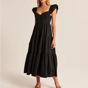 Abercombie Black midi maxi Dress